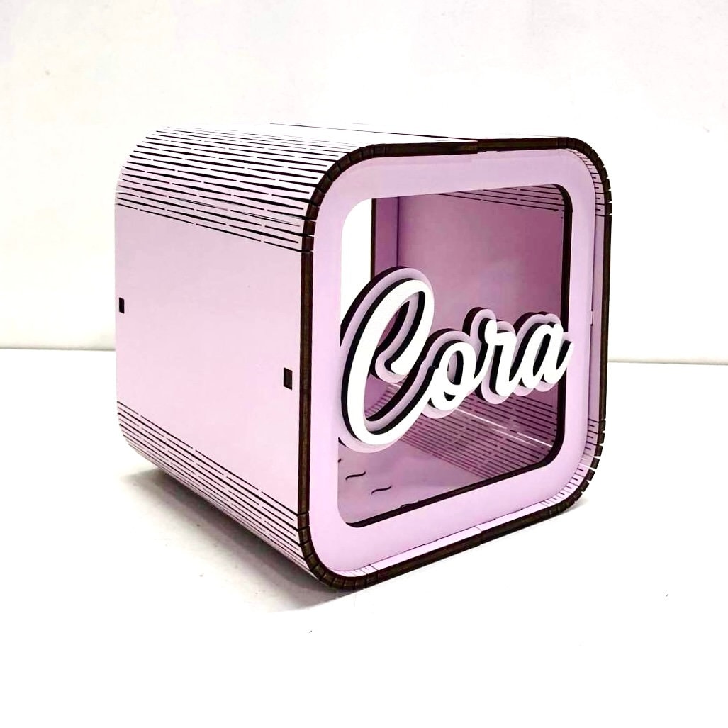 Personalized Kids Piggy Bank Wooden, Custom Name Money Box, Toddler Gift, Baby Shower Keepsake, Savings Coin Bank