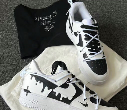 Custom Hand-Painted Air Force 1 Sneakers: Street Style Anime Shoes | BL60