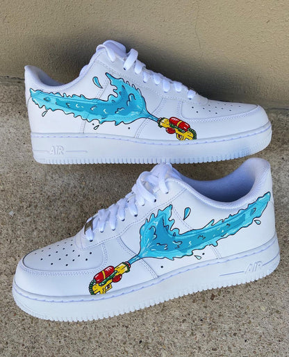 custom hand painted air force1.af1 abstract cartoons street style anime wedding shoes trainers high fashion sneakers water gun schuh | EW32