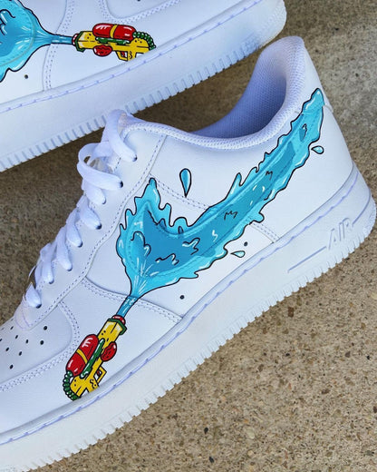 custom hand painted air force1.af1 abstract cartoons street style anime wedding shoes trainers high fashion sneakers water gun schuh | EW32