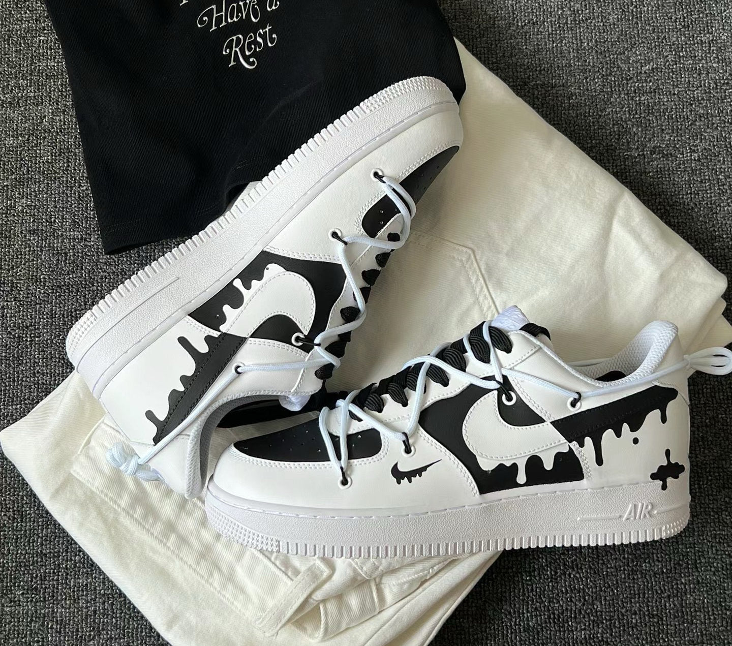 Custom Hand-Painted Air Force 1 Sneakers: Street Style Anime Shoes | BL60