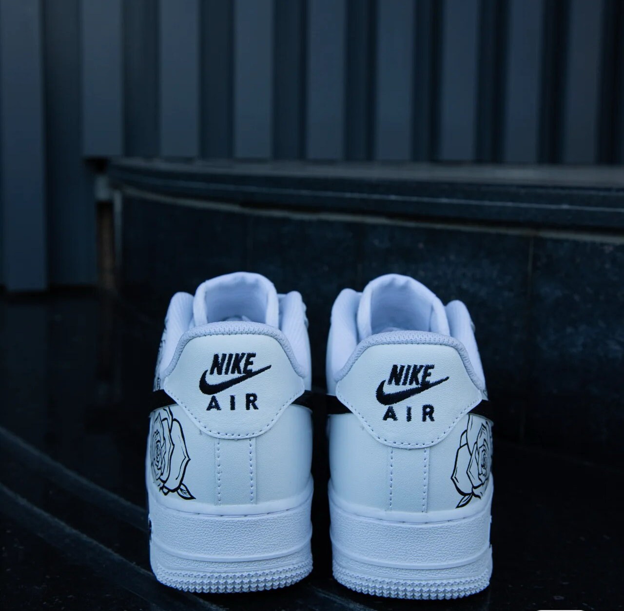 Hand Painted Air Force 1 AF1 Sneakers Rose Cartoon shoes personalized gift design white fashion trainers | FN54