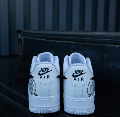 Hand Painted Air Force 1 AF1 Sneakers Rose Cartoon shoes personalized gift design white fashion trainers | FN54