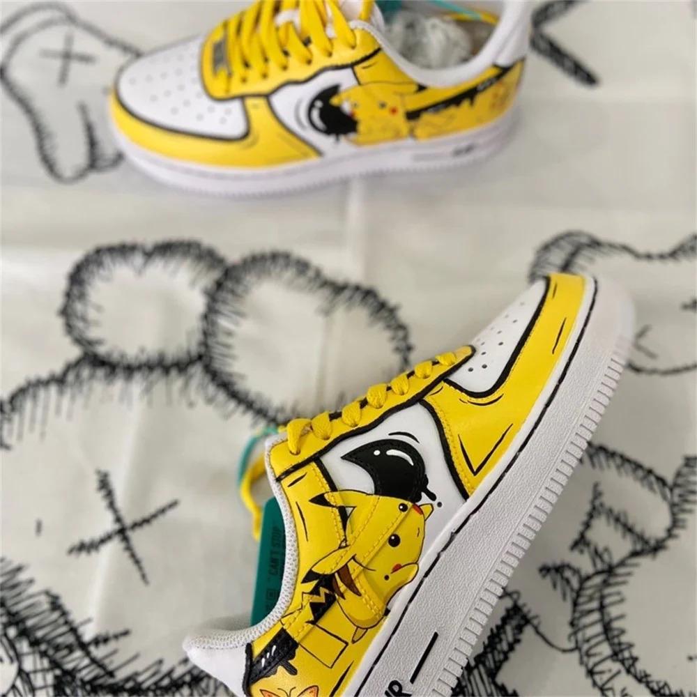 Hand Painted Air Force 1 Sneakers: Custom Anime Shoes white personalized gift design wedding fashion trainers | NQ89