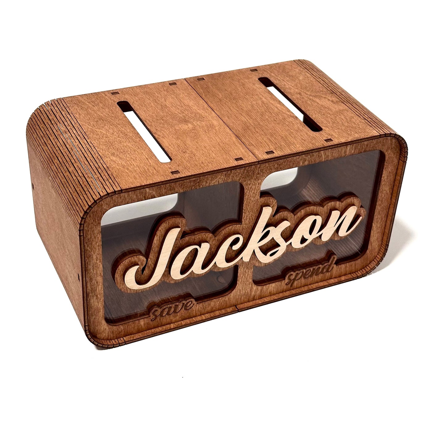 Wooden Money Box Kids, Custom Piggy Bank, Saving Cash Box, Personalized Bank For Child, Handmade Gift, Saving Piggy Bank, Save Spend jar