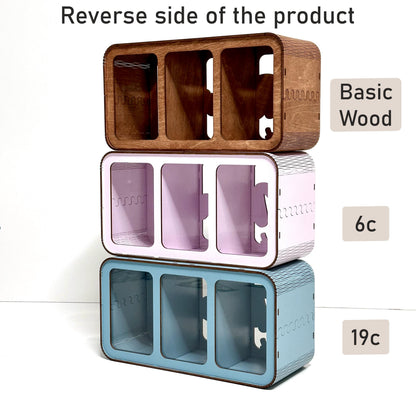 Three-Part Money Box | Custom Kids Money Organizer | Wooden Triple Slot Bank  | Kids Split Savings Bank