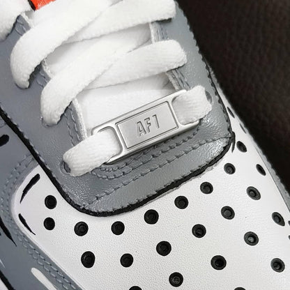 Custom Hand-Painted Air Force 1 Sneakers: Gray Cartoon Anime Shoes AF1 trendy white personalized gift design wedding fashion | MQ41