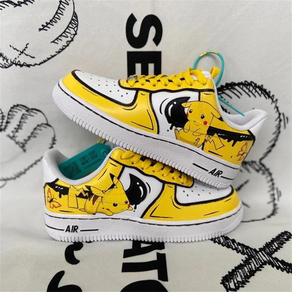 Hand Painted Air Force 1 Sneakers: Custom Anime Shoes white personalized gift design wedding fashion trainers | NQ89