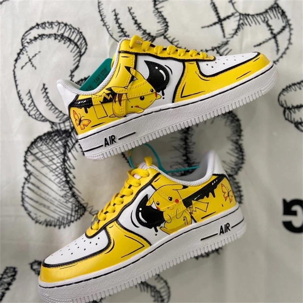 Hand Painted Air Force 1 Sneakers: Custom Anime Shoes white personalized gift design wedding fashion trainers | NQ89