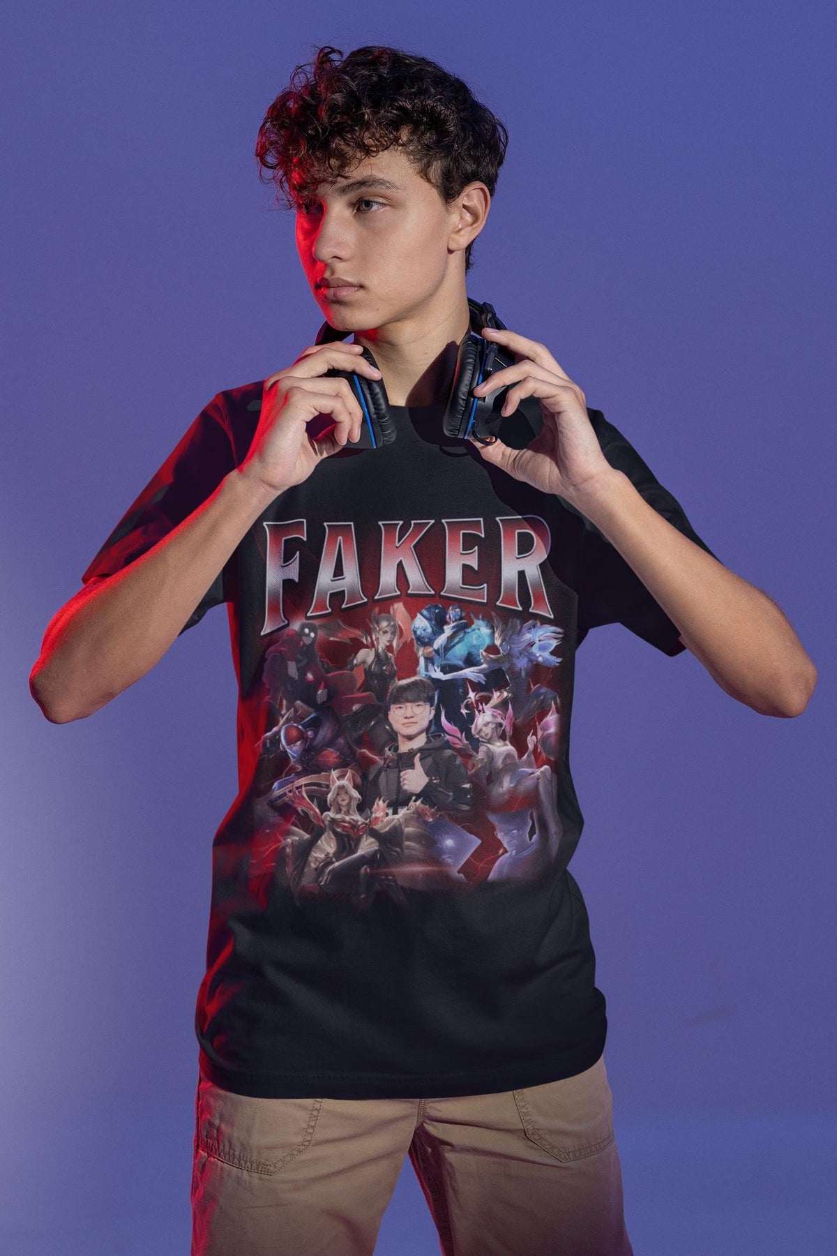Faker T1 Bootleg T-Shirt: Retro League of Legends Esports Tee | MQ59