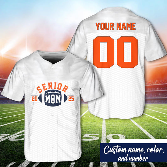 Senior MOM 2025 Baseball Jersey, Custom Name Baseball Jersey, Personalized Jersey, Gift For Women, Funny Shirt, Mom Gifts, Senior Gifts | EZ15