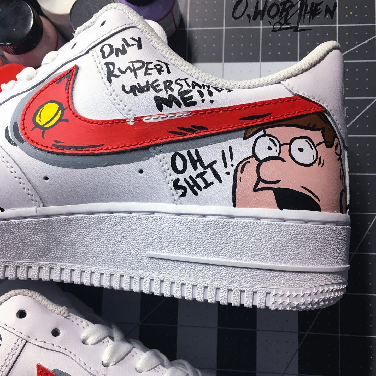 Hand Painted Family Guy Air Force 1 Sneakers | KG71