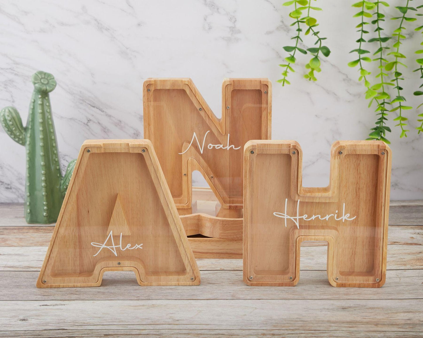 Wooden Letter Piggy Bank, Wooden Money Box, Custom Initial Coin Bank, Name Piggy Bank, Money Box, Gift for Child, Baby Boy Gift, Baby Gift