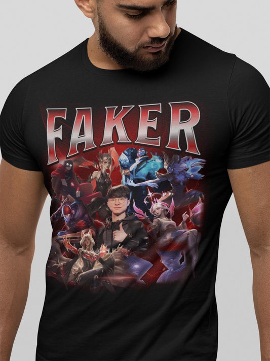 Faker T1 Bootleg T-Shirt: Retro League of Legends Esports Tee | MQ59