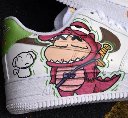 Hand-Painted Air Force 1 Sneakers: Crayon Shin-chan Anime Shoes | YB76