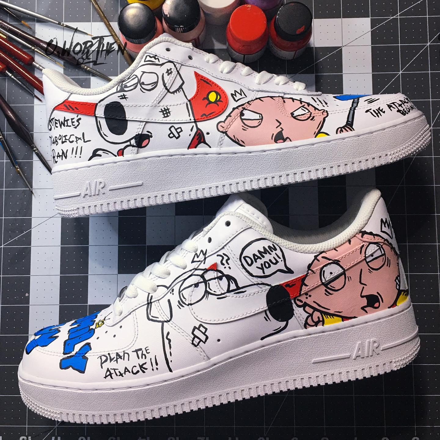 Hand Painted Family Guy Air Force 1 Sneakers | KG71