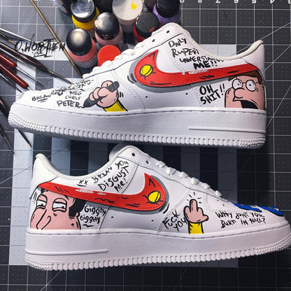 Hand Painted Family Guy Air Force 1 Sneakers | KG71