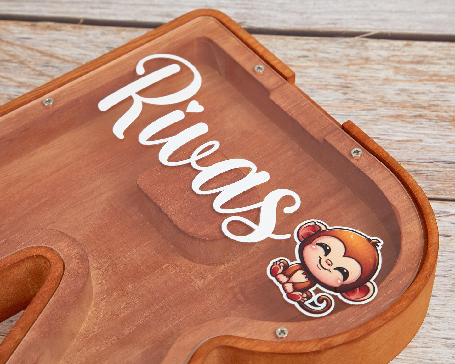 Custom Name Coin Bank,Personalized walnut piggy bank,Initial Money Box,Wood piggy bank,Unique Baby Shower Gift,Nursery Decor,Gift For Child