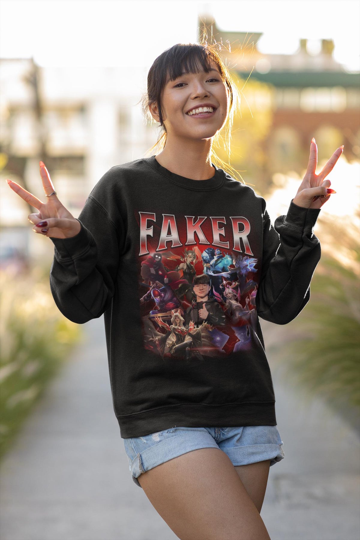 Faker League of Legends Sweatshirt: T1 Bootleg LoL Esports Fan Apparel | LE19