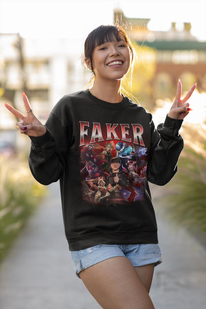 Faker League of Legends Sweatshirt: T1 Bootleg LoL Esports Fan Apparel | LE19