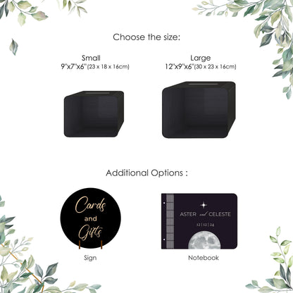 Celestial Wedding Card Box: Galaxy Theme, Custom Starry Decor