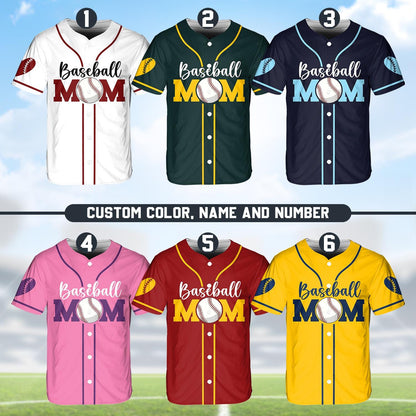 Mom Baseball Jersey, Custom Name Baseball Jersey, Personalized Jersey, Gift For Women, Funny Shirt, Mom Gifts, Mother Day Jersey | KK46