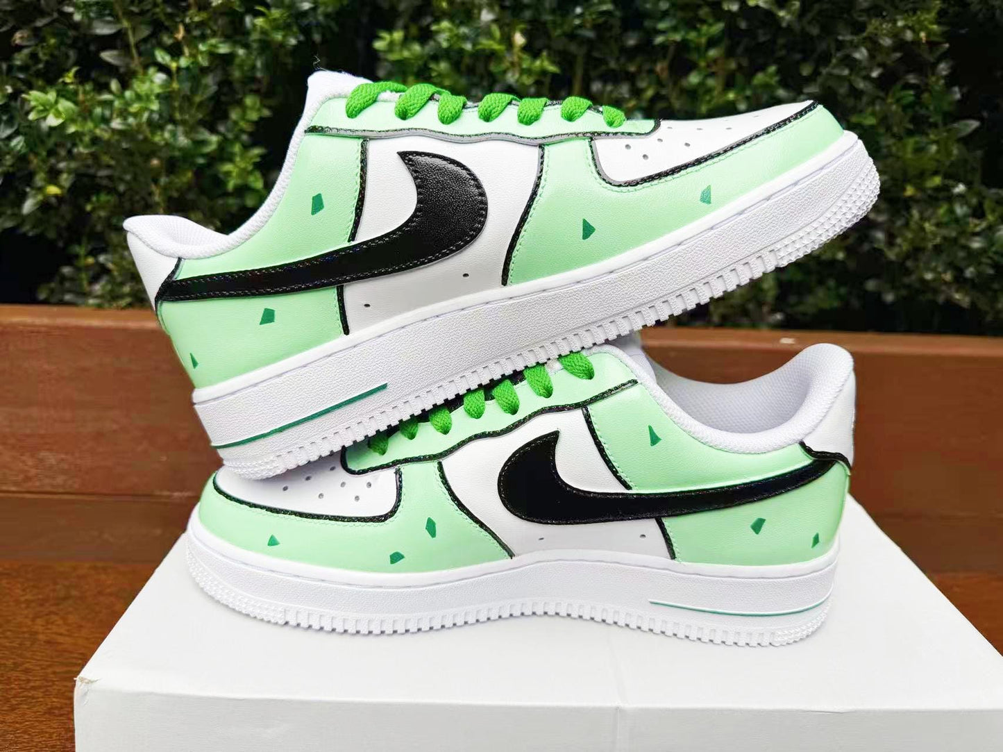 custom hand painted air force1.af1 pokemon Bulbasaur cartoons street style anime wedding shoes trendy trainers high fashion sneakers | WU51