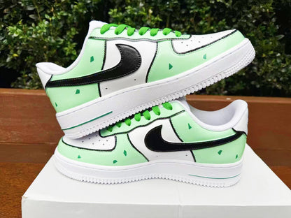 custom hand painted air force1.af1 pokemon Bulbasaur cartoons street style anime wedding shoes trendy trainers high fashion sneakers | WU51