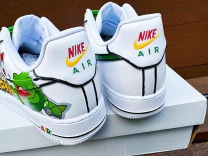custom hand painted air force1.af1 pokemon Treecko cartoons street style anime wedding shoes trendy trainers high fashion sneakers | WT50