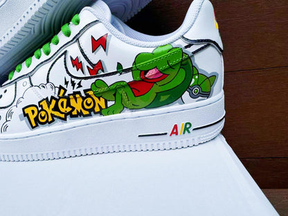 custom hand painted air force1.af1 pokemon Treecko cartoons street style anime wedding shoes trendy trainers high fashion sneakers | WT50
