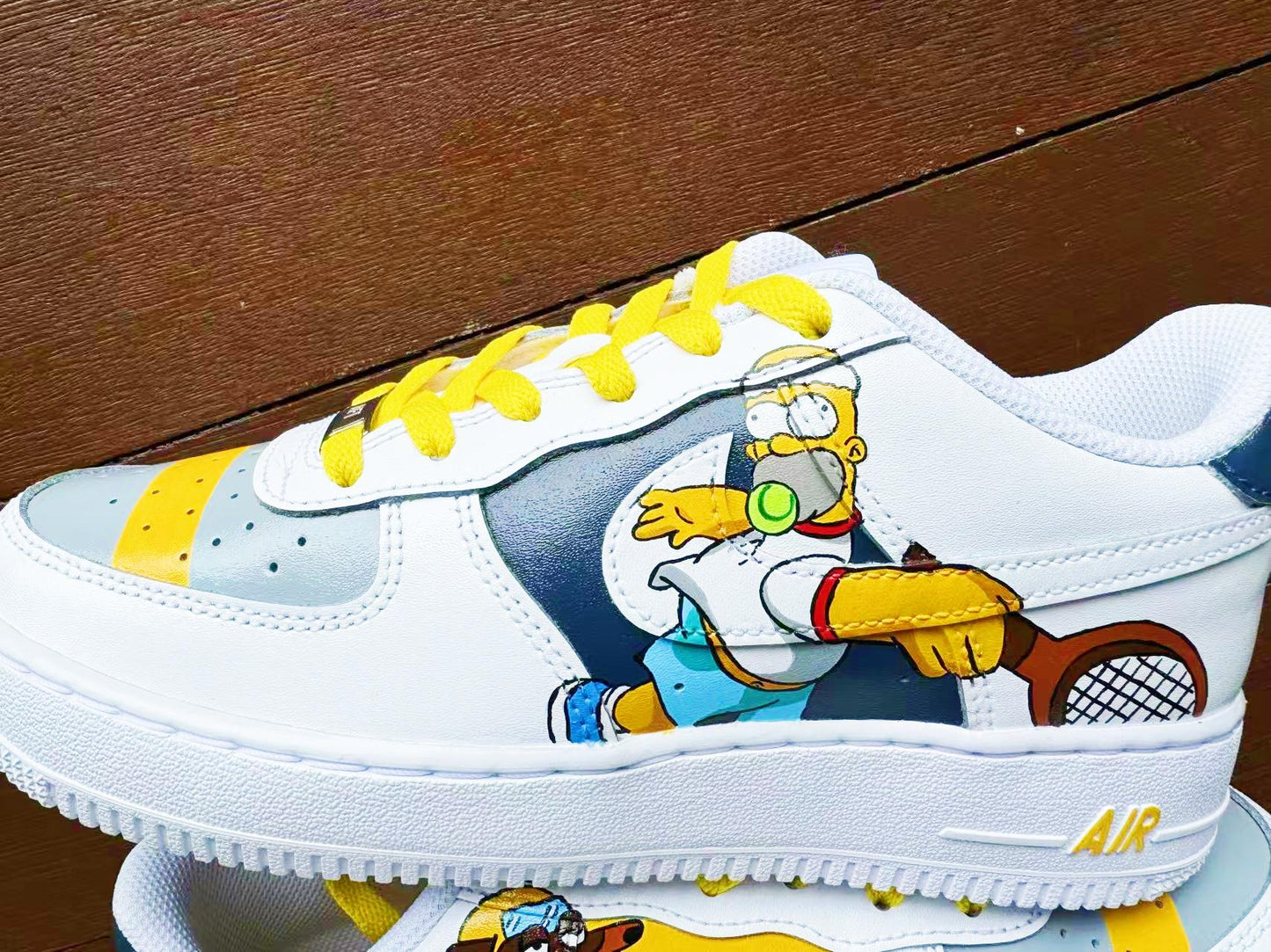 Hand Painted Air Force 1 Sneakers: Custom Simpson Cartoons | PU16