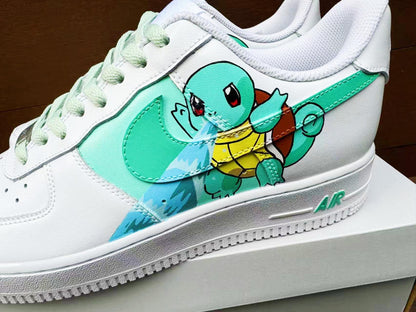 custom hand painted air force1.af1 pokemon squirtle cartoons street style anime wedding shoes trendy trainers gift design sneake | KS76