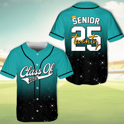 Senior 25 Baseball Jersey, Glitter Baseball Jersey, Personalized Jersey, Class Off 2025, Graduation, Senior Gifts | RW44