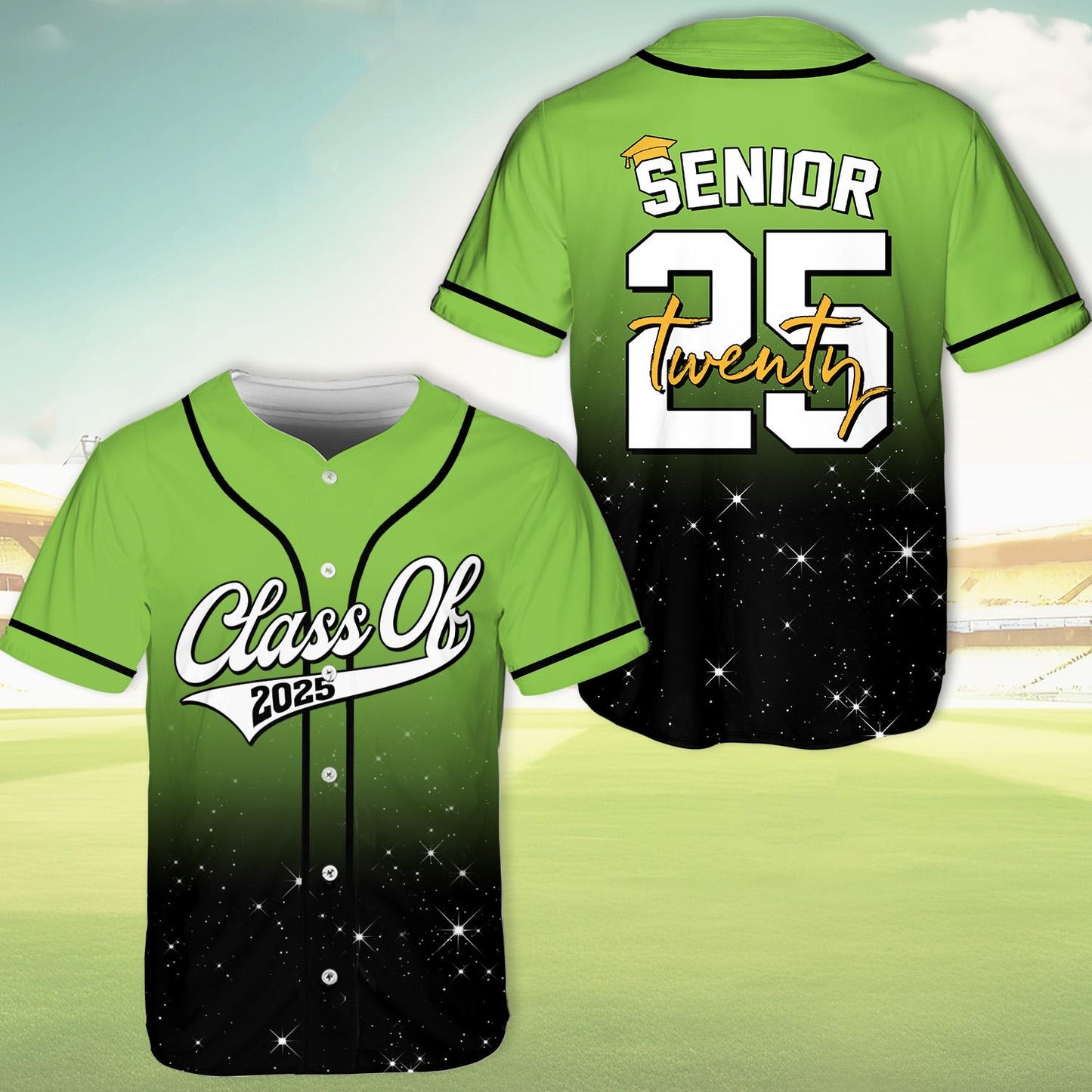 Senior 25 Baseball Jersey, Glitter Baseball Jersey, Personalized Jersey, Class Off 2025, Graduation, Senior Gifts | RW44