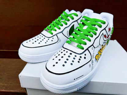custom hand painted air force1.af1 pokemon Treecko cartoons street style anime wedding shoes trendy trainers high fashion sneakers | WT50