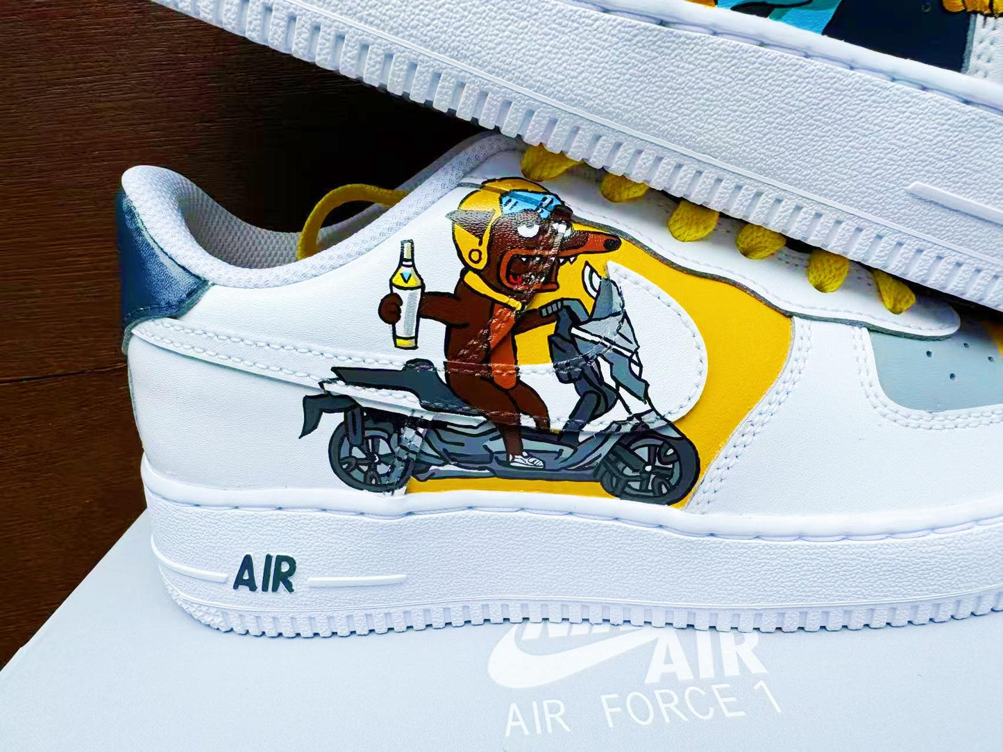 Hand Painted Air Force 1 Sneakers: Custom Simpson Cartoons | PU16