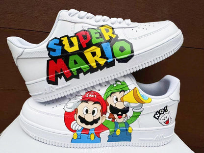 Hand Painted Air Force 1 AF 1 Sneakers: Custom Anime Shoes personalized gift design white shoes | QO90