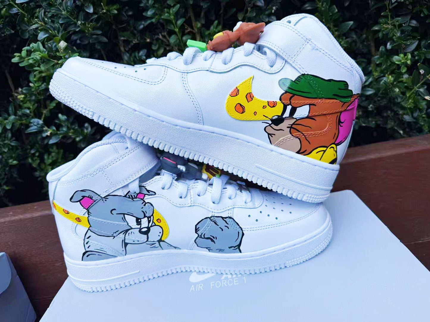Hand Painted Tom & Jerry Air Force 1 Sneakers: Custom Cartoon Shoes | IM26