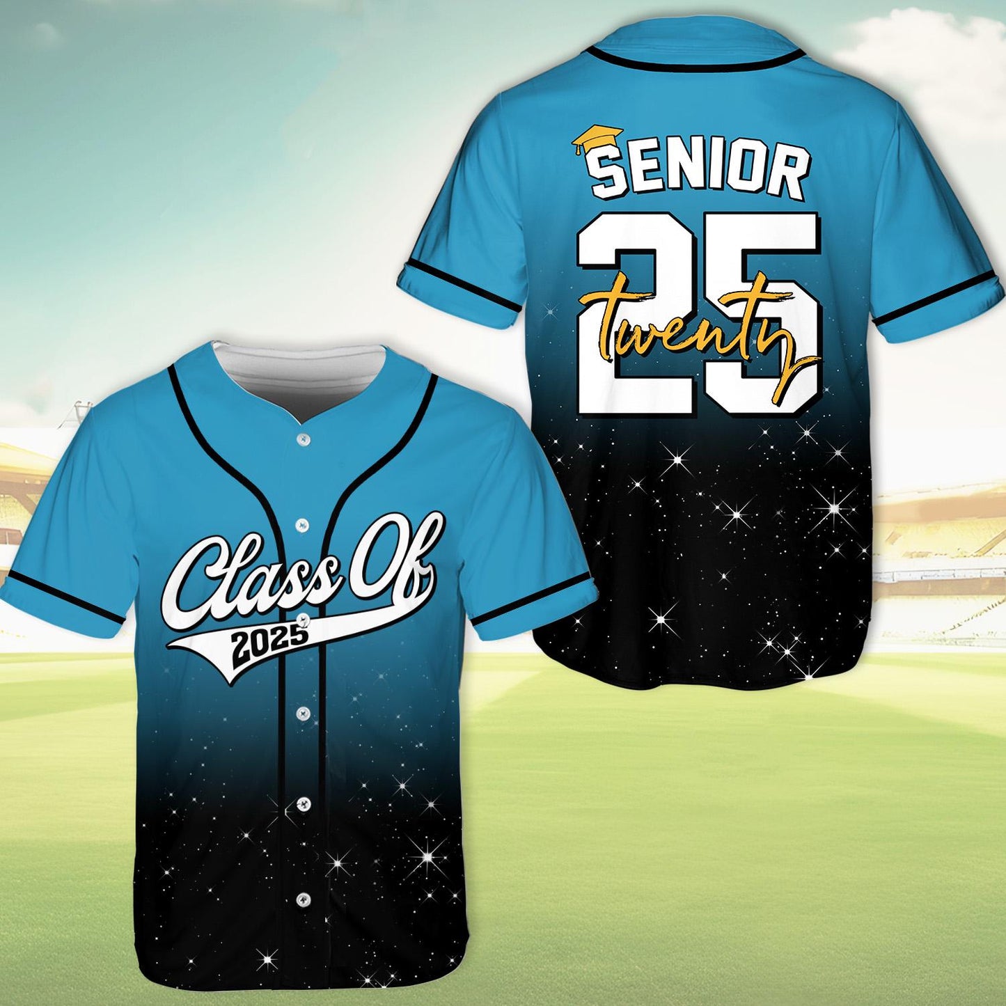 Senior 25 Baseball Jersey, Glitter Baseball Jersey, Personalized Jersey, Class Off 2025, Graduation, Senior Gifts | RW44