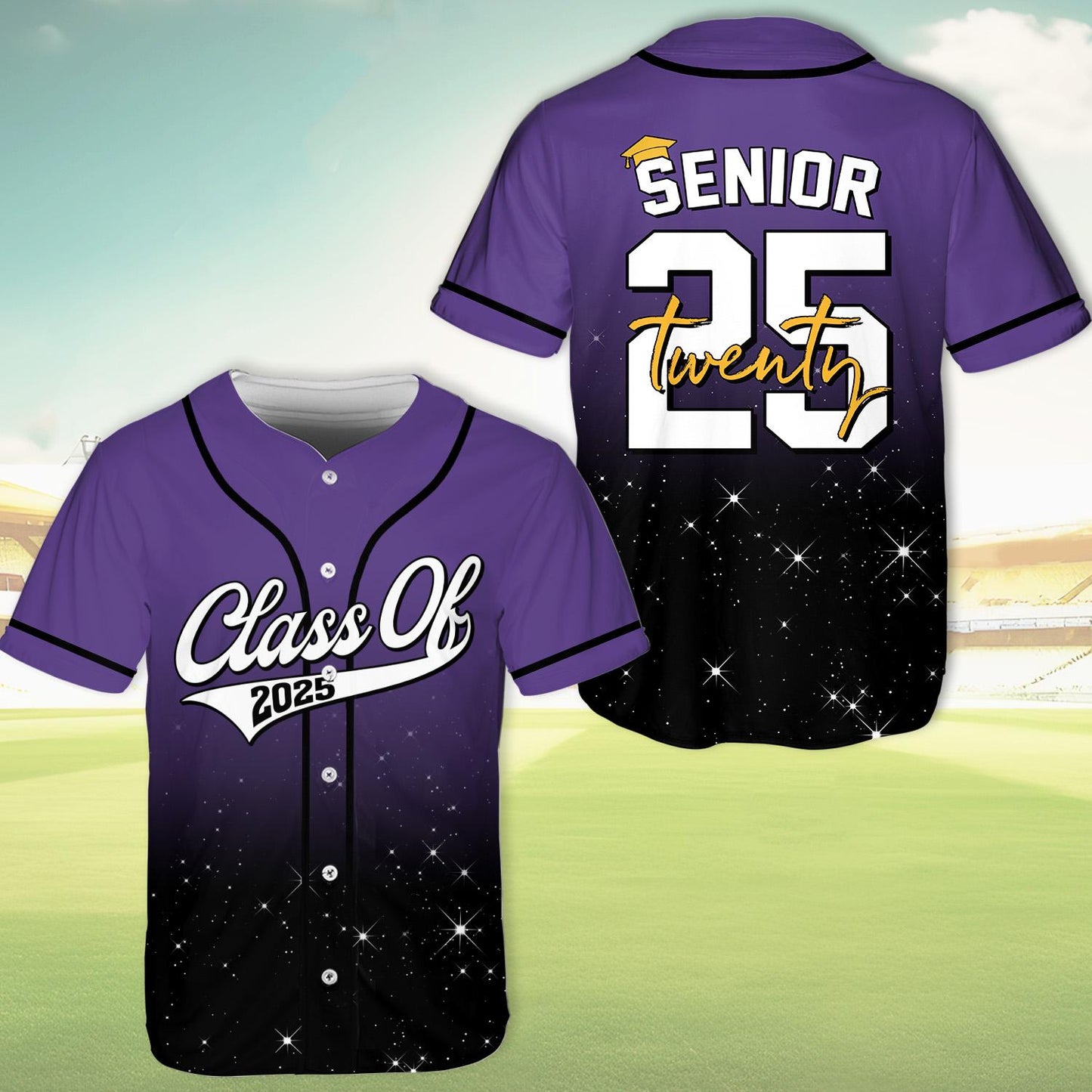 Senior 25 Baseball Jersey, Glitter Baseball Jersey, Personalized Jersey, Class Off 2025, Graduation, Senior Gifts | RW44