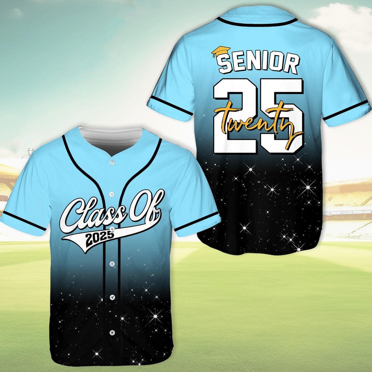 Senior 25 Baseball Jersey, Glitter Baseball Jersey, Personalized Jersey, Class Off 2025, Graduation, Senior Gifts | RW44