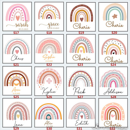 Personalized Rainbow Wooden Piggy Bank: Custom Name Coin Bank