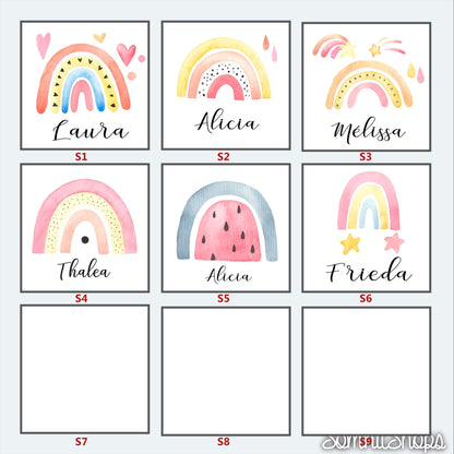 Personalized Child Money Box,Name Piggy Bank for Children,Rainbow Wooden Money Box,Baby Birthday Gift,Baptism Gift,Christmas Gift for Kids