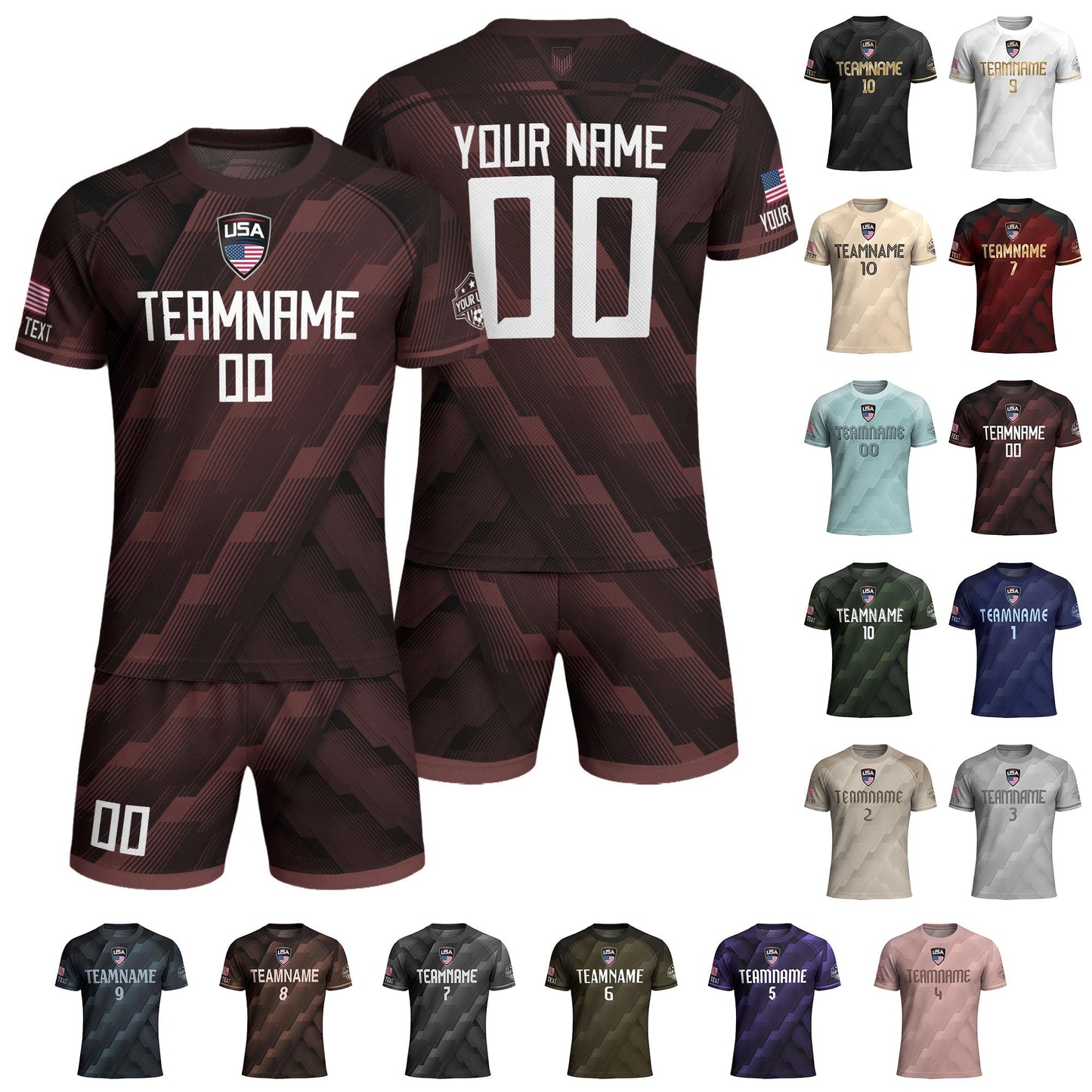 Personalized Soccer Team Jersey For Men And Kids, Print Your Logo Number & Team Name, Custom American Football Jersey Training Outfit | KE12