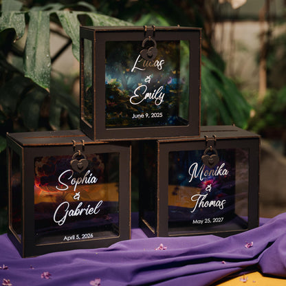 Personalized Hawaii Wedding Card Box, Tropical Ocean Theme, Custom Bridal Decor