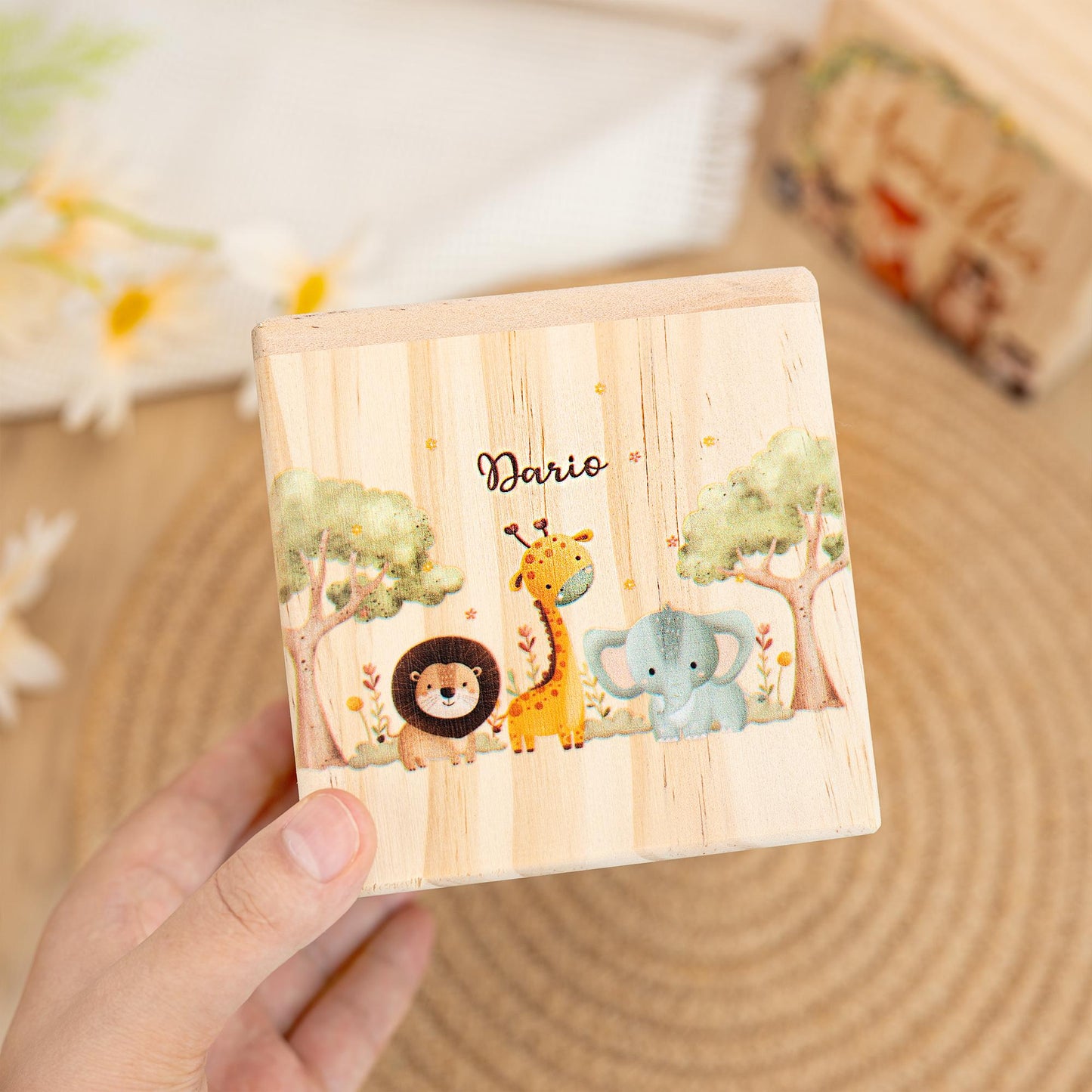 Custom Baby Money Box,Personalized Animal Piggy Bank,Children Wooden Money Box with Name,Cash Box for Child, Baby Boy Baby Shower,Baptism