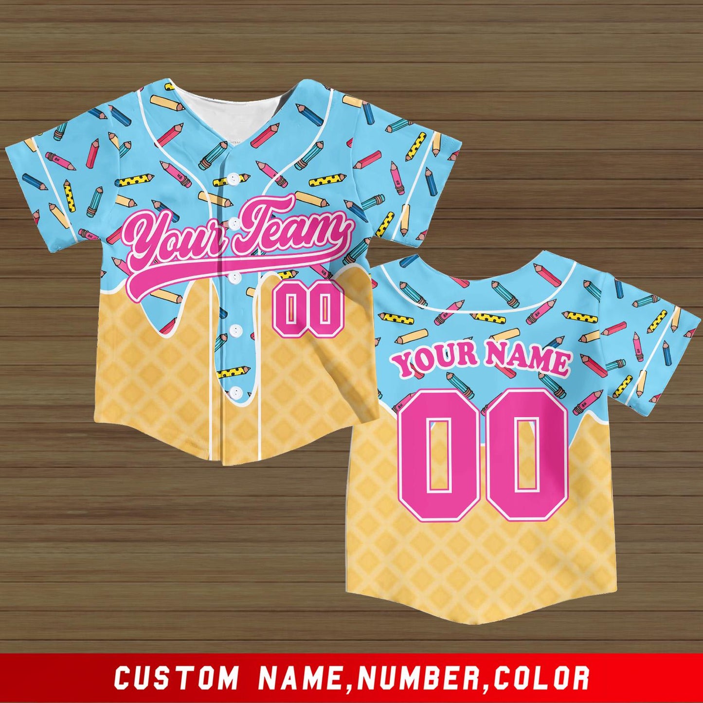 First Day of School Custom Jersey Baseball Shirt Drip Back to School Gift for Teacher First Grade Second Grade Classroom Outfit | GF30