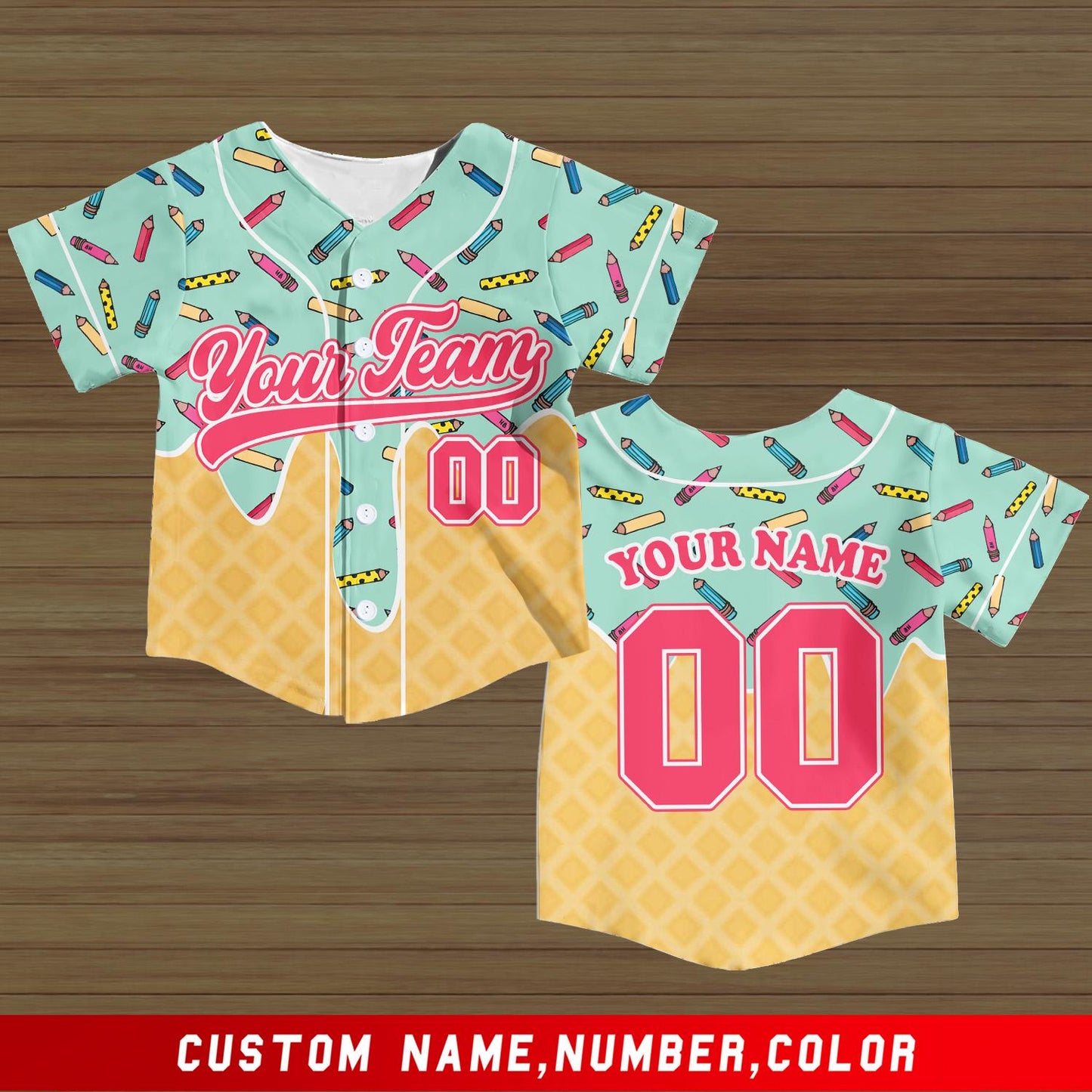 First Day of School Custom Jersey Baseball Shirt Drip Back to School Gift for Teacher First Grade Second Grade Classroom Outfit | GF30