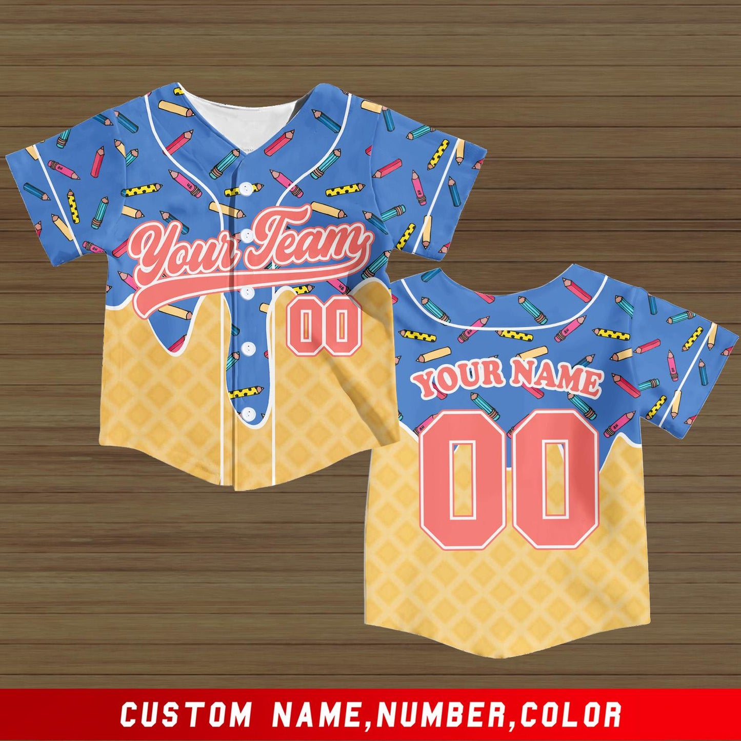 First Day of School Custom Jersey Baseball Shirt Drip Back to School Gift for Teacher First Grade Second Grade Classroom Outfit | GF30