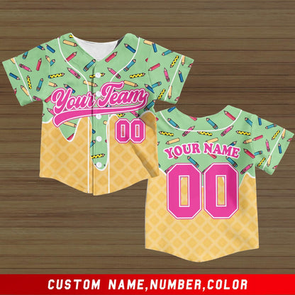 First Day of School Custom Jersey Baseball Shirt Drip Back to School Gift for Teacher First Grade Second Grade Classroom Outfit | GF30